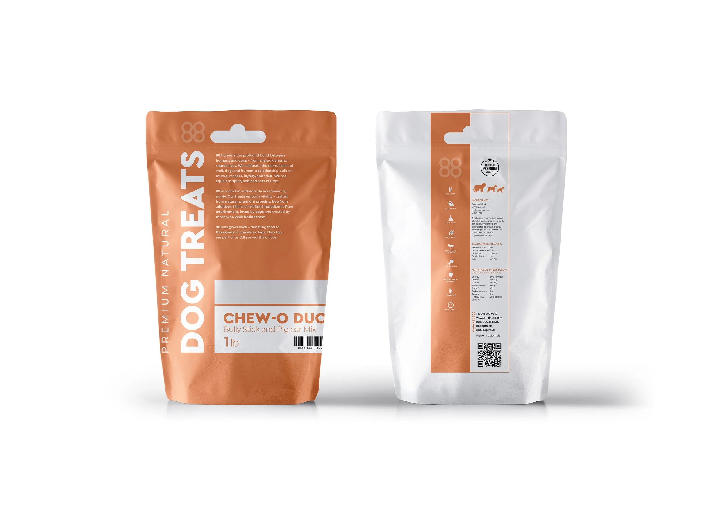 Chew-O Duo Bully Stick and Pig ear Mix (1lb)