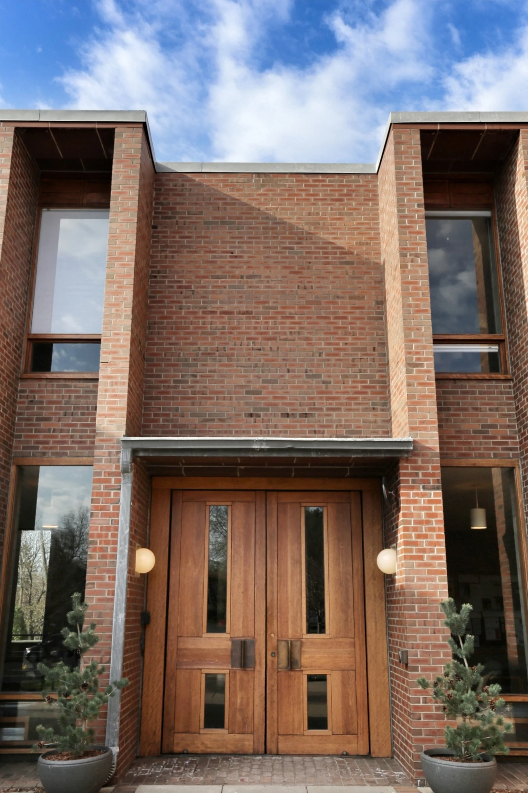 a photo of the exterior main door of the church