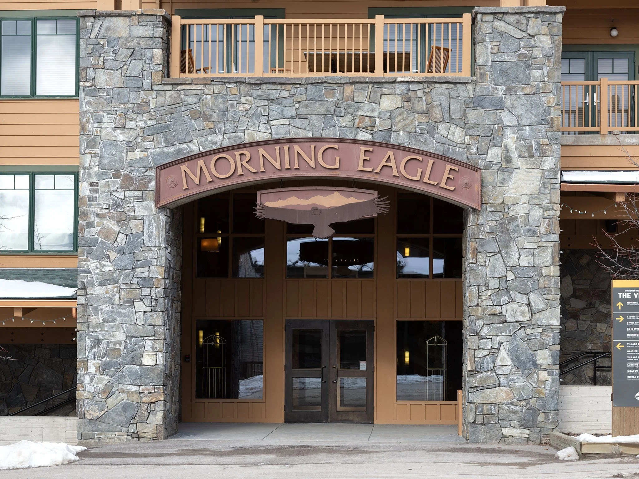 The Front Entrance of Morning Eagle from the Village