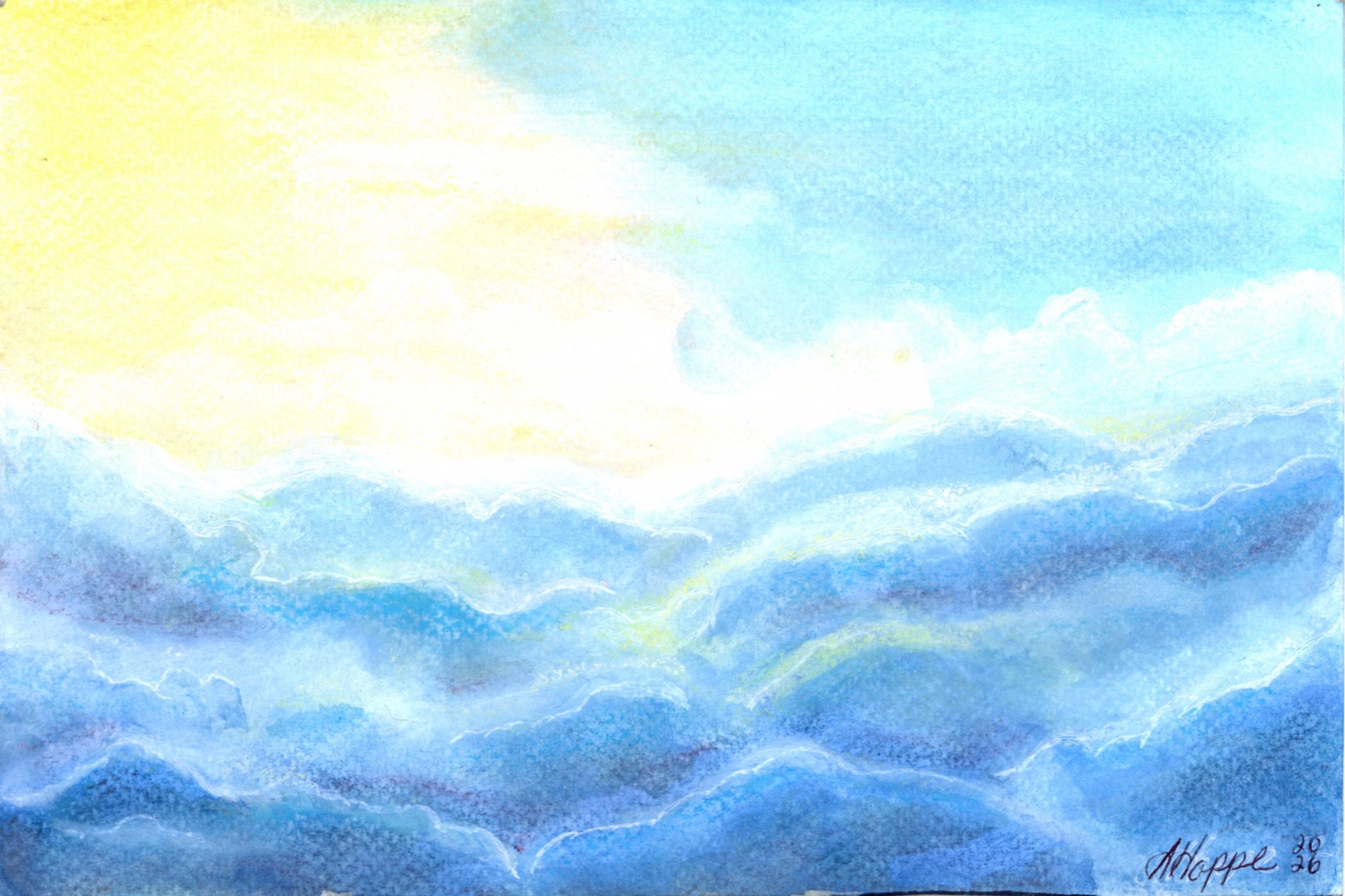 When The Light Returned, 5.5in x 8.5in. Media: Mixed. Year 2026. (SOLD) 
