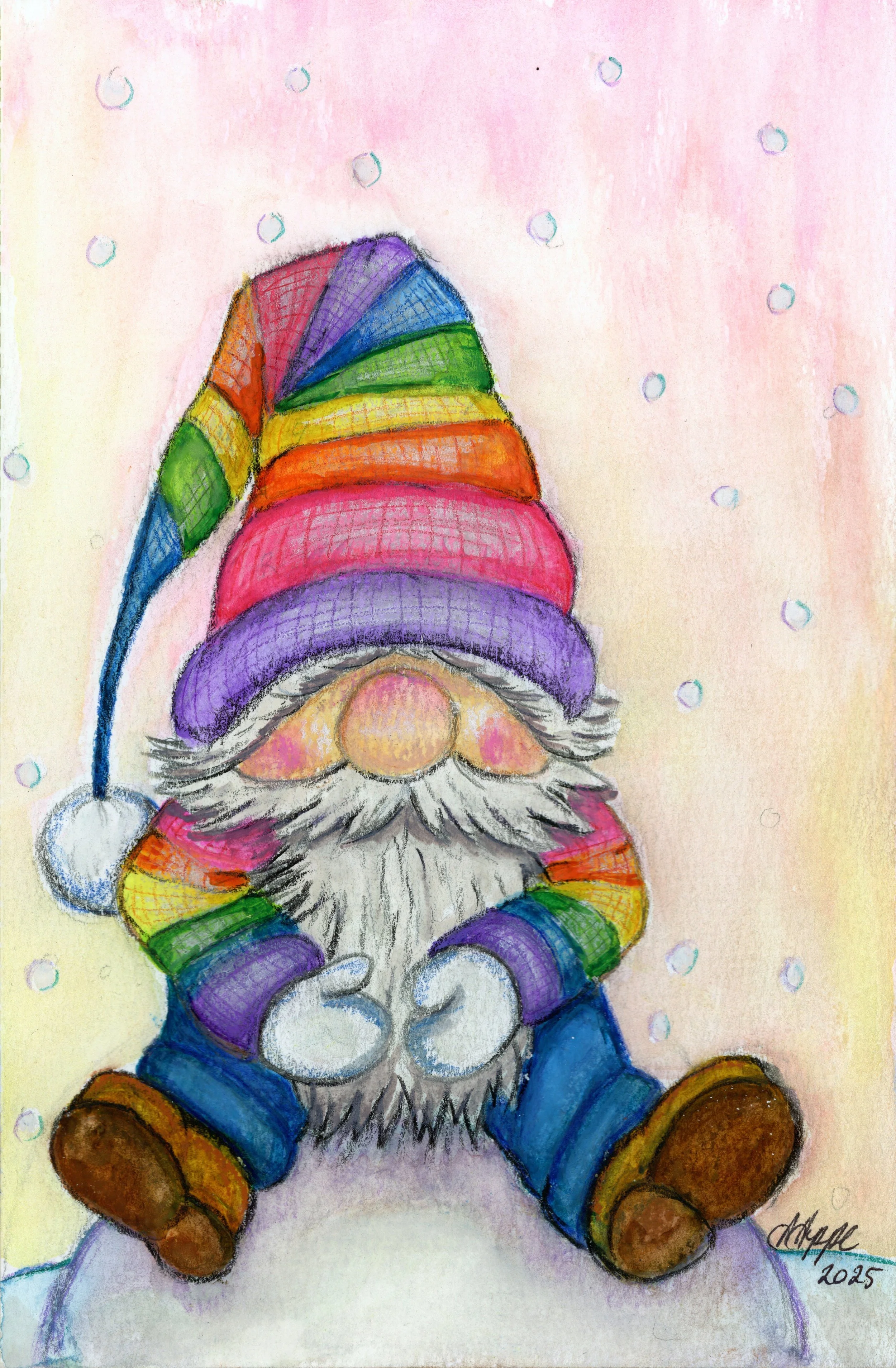 All Colors of Winter, 5.5in x 8.5in. Media: mixed media. Year: 2025 