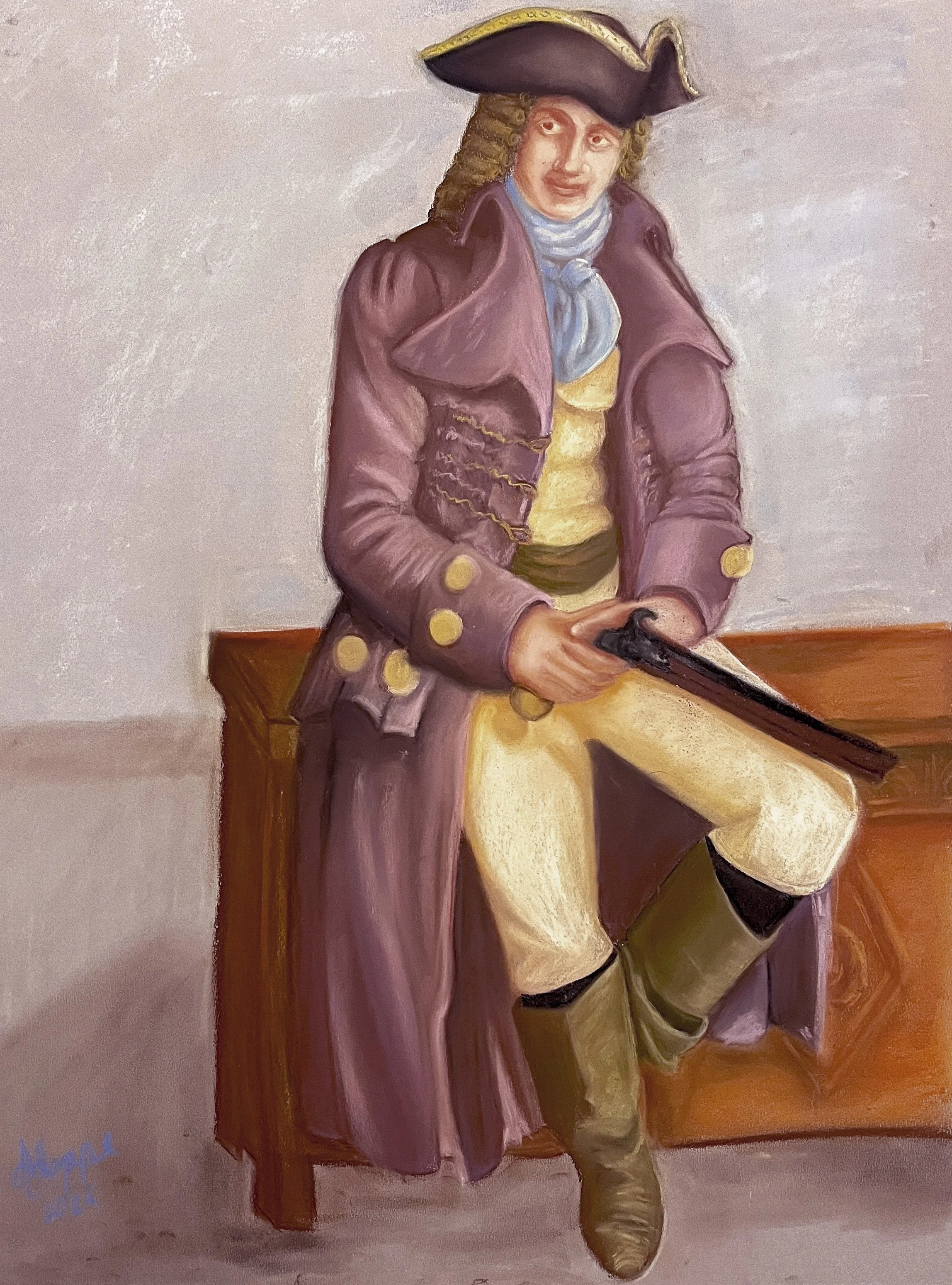 A Pirates Tail, 18in x 24in. Media: Soft Pastels over Canson Paper. Year: 2025