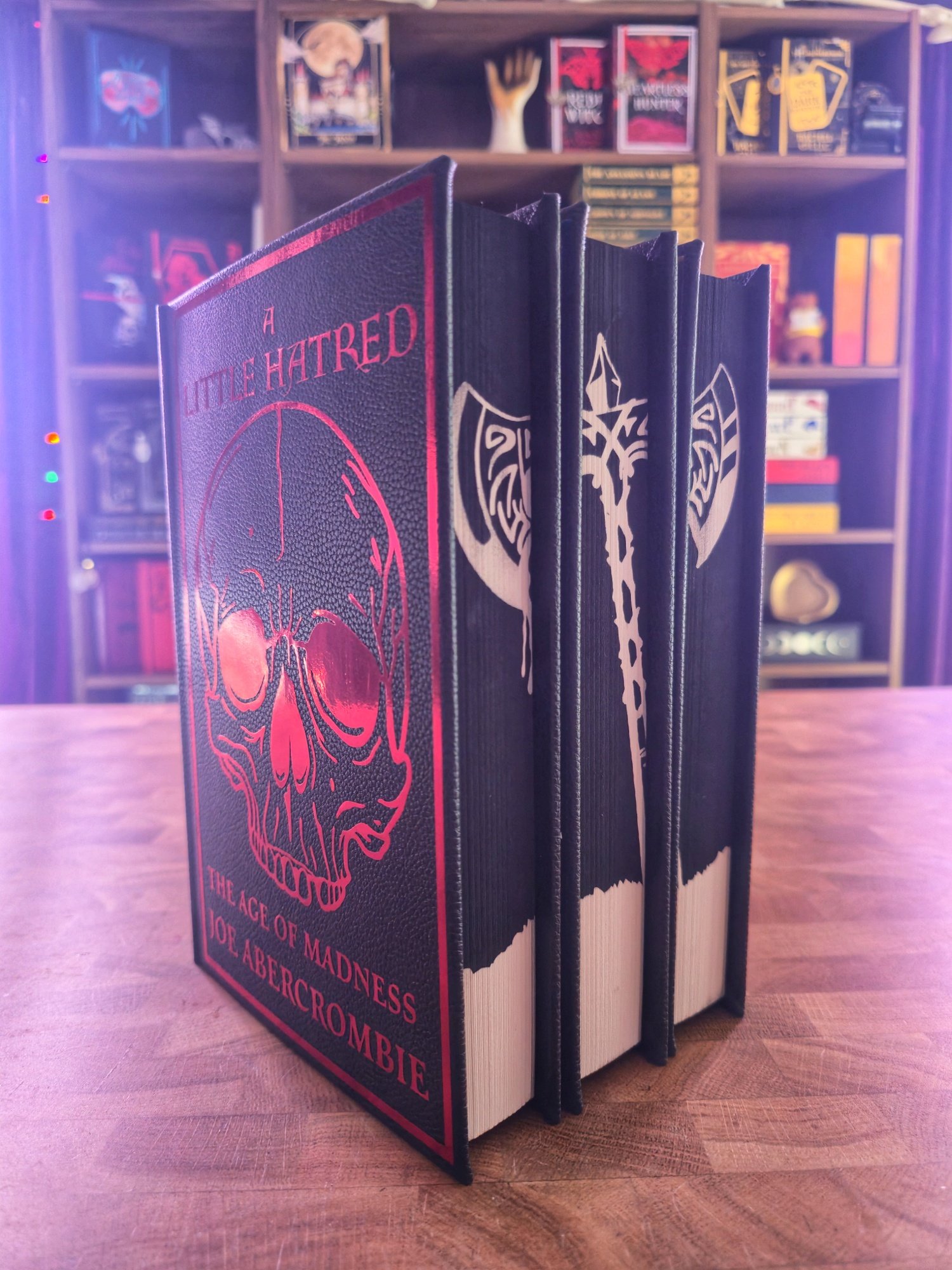 The Age of Madness Trilogy by Joe Abercrombie (vegan leather)