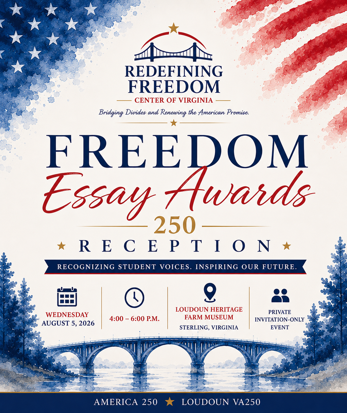 Redefining Freedom Center of Virginia to Honor Student Voices During Inaugural Freedom Essay Awards 250 Reception