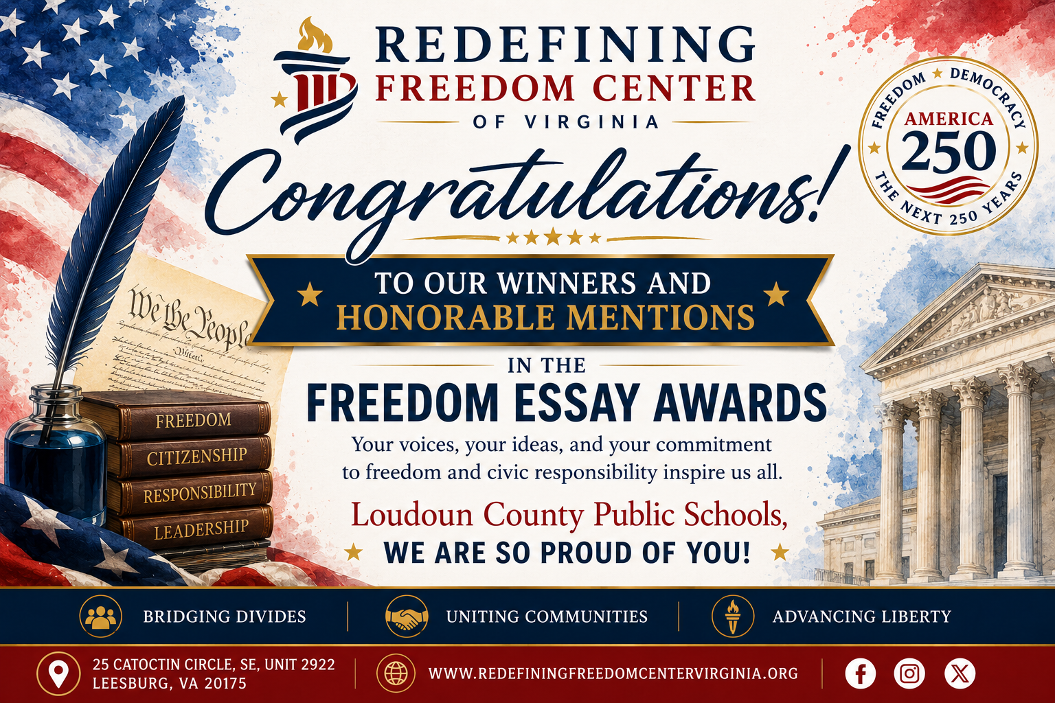 Student Voices Inspire Hope at Inaugural Freedom Essay Awards
