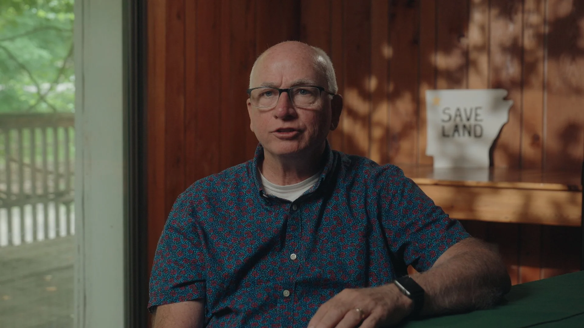 Documentary interview setup, NWA Land Trust film, Sudo Studios Fayetteville