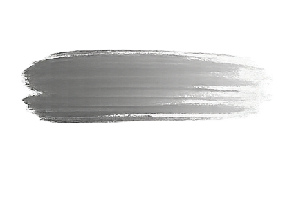 A paintbrush stroke of gray paint on a black background.