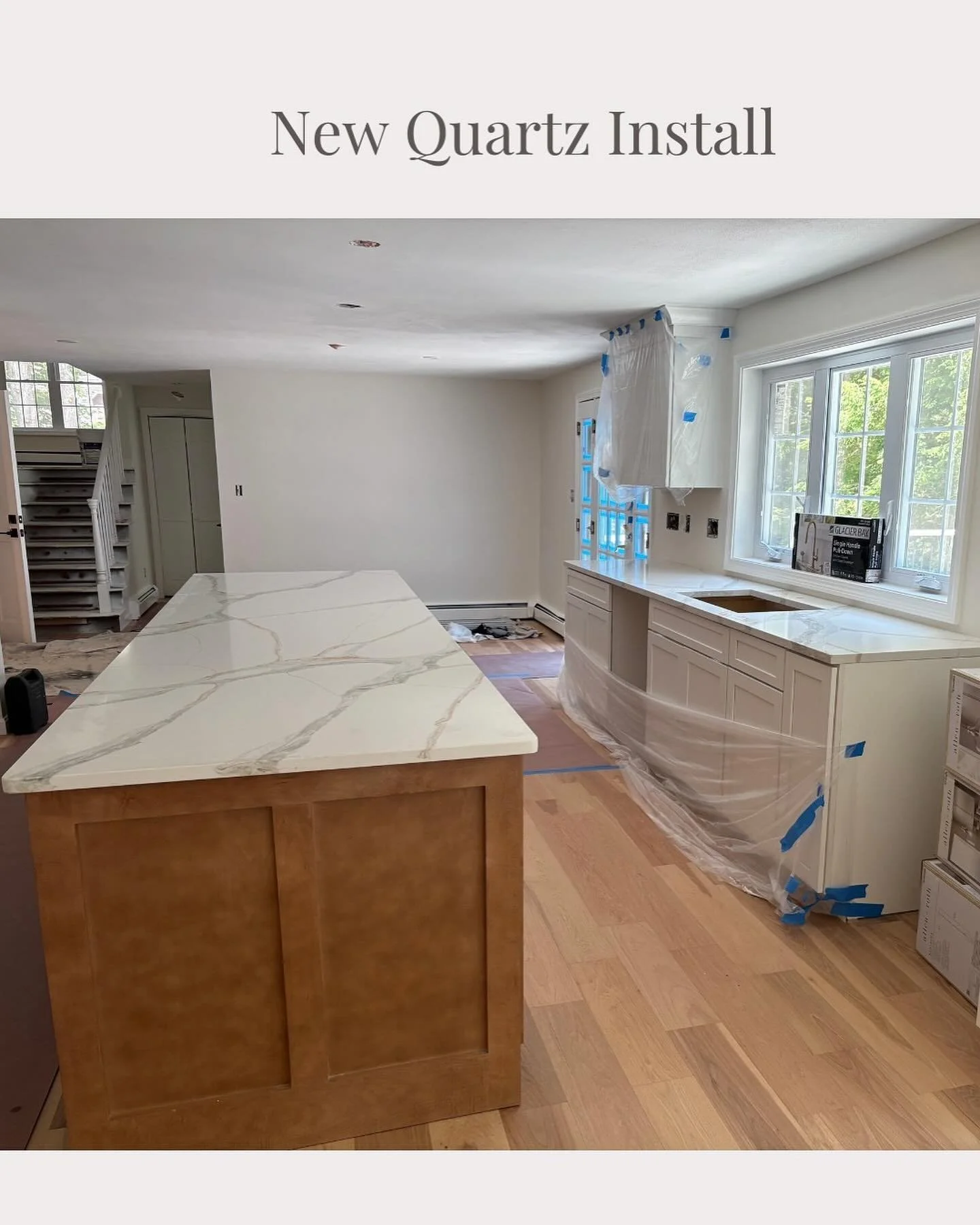 Showcasing this beautiful Quartz install. Discover high  quality Quartz that brings new light to your kitchen. 

If you&rsquo;re a homeowner, designer, contractor, or builder contact us for an estimate and discover high quality countertop fabrication