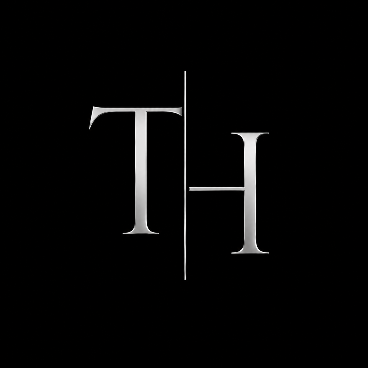 Stylized logo with the letters 'T' and 'H' separated by a vertical line on a black background.