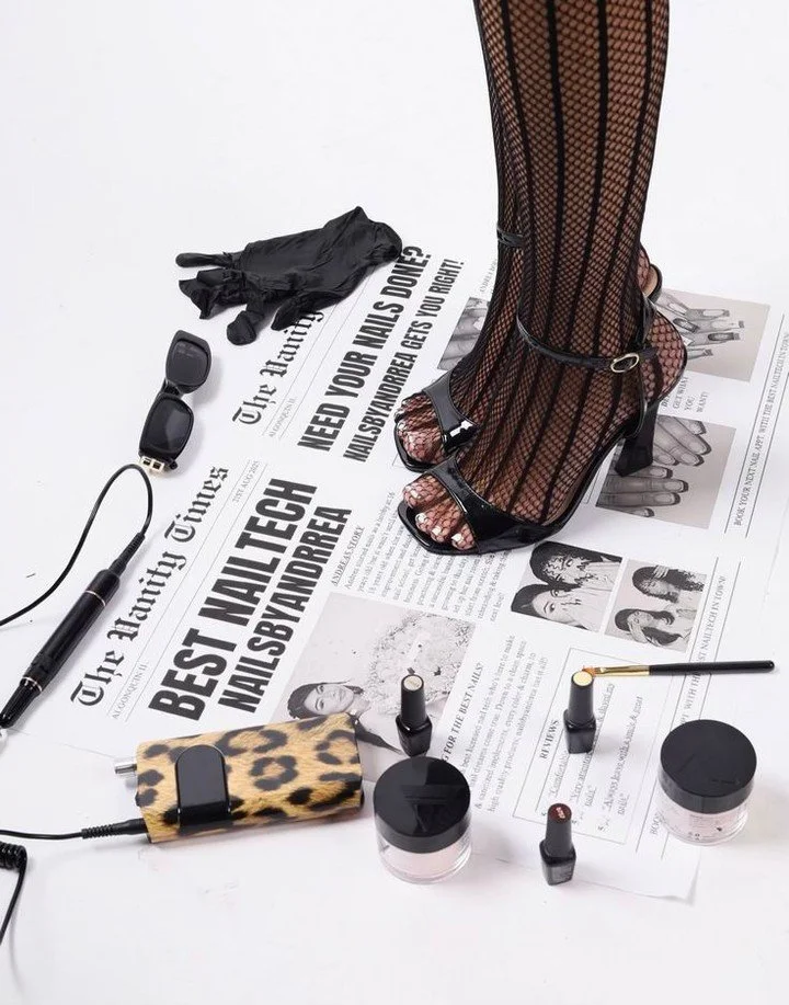 Heels on. Nails ready.
Time to get to work.

#FishnetHeels
#NailArtistLife
#BeautyWorkstation
#NailTechTools
#BeautyIndustry