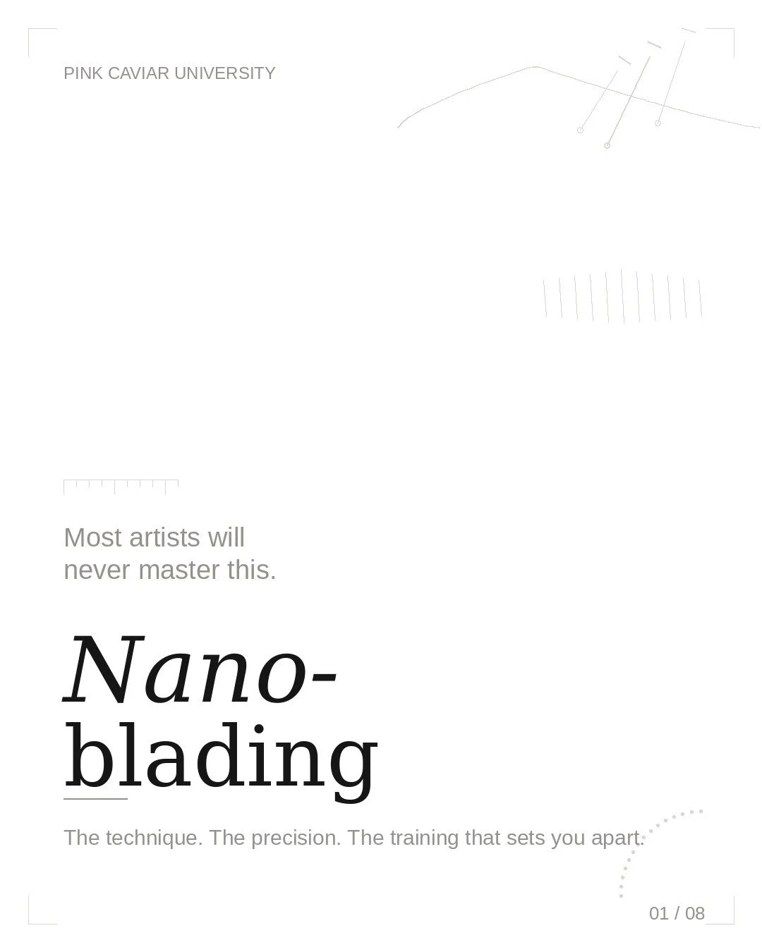 Most artists will never master this. 🖤

Nanoblading has the smallest margin for error of any brow technique. Depth, pressure, stroke consistency, needle selection &mdash; every single decision shows in the heal. There's no hiding a mistake at this l