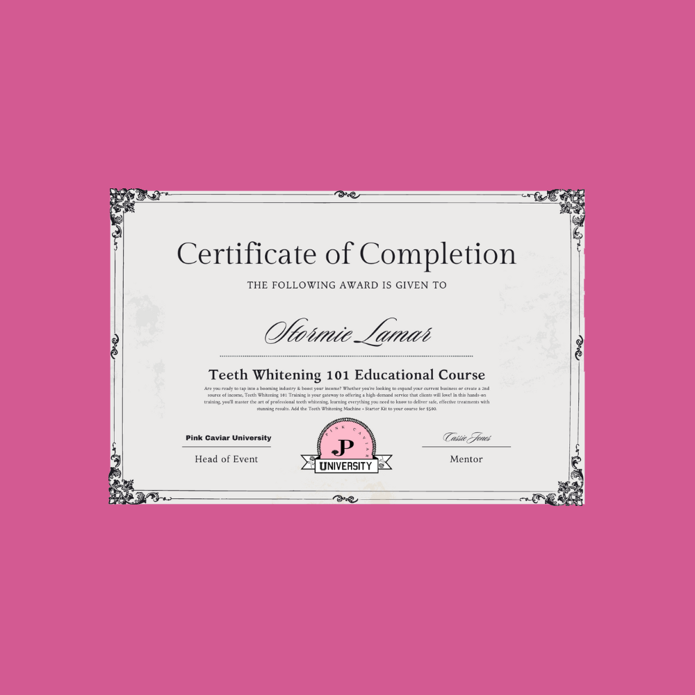 Certificate of Completion