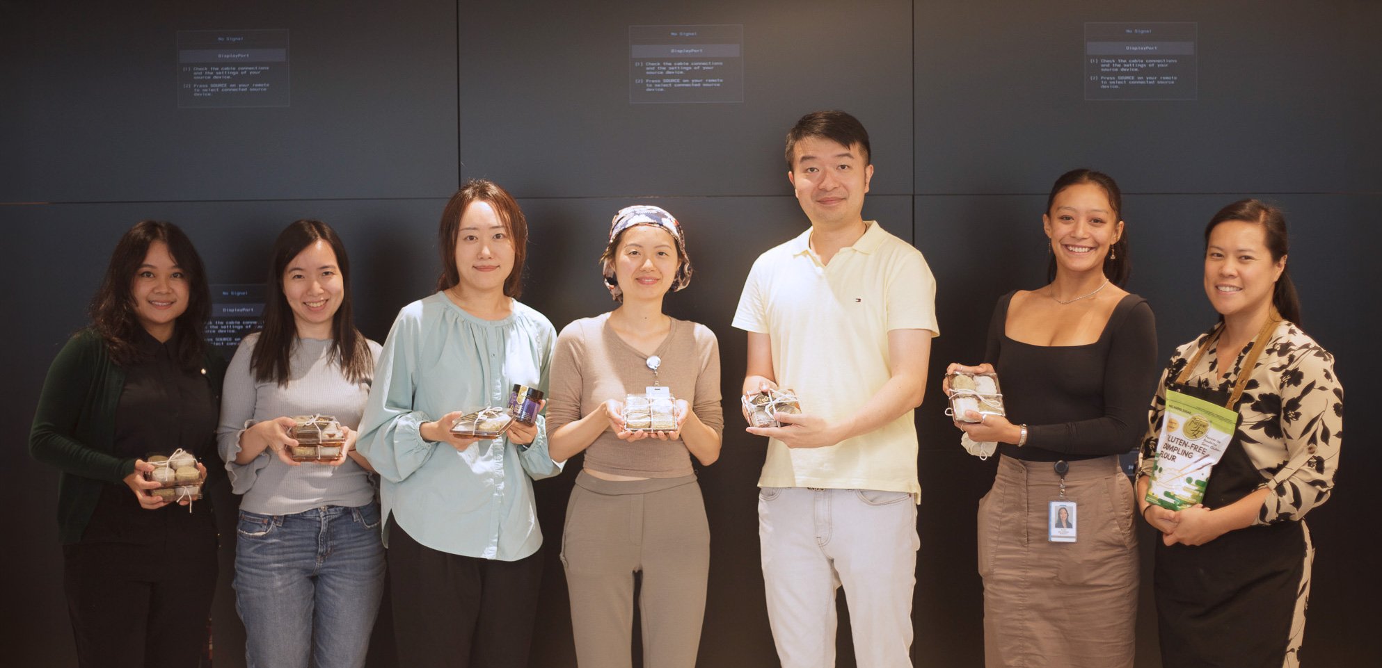 Renée doing mooncake workshop on location