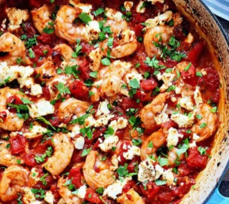SHRIMP SAGANAKI