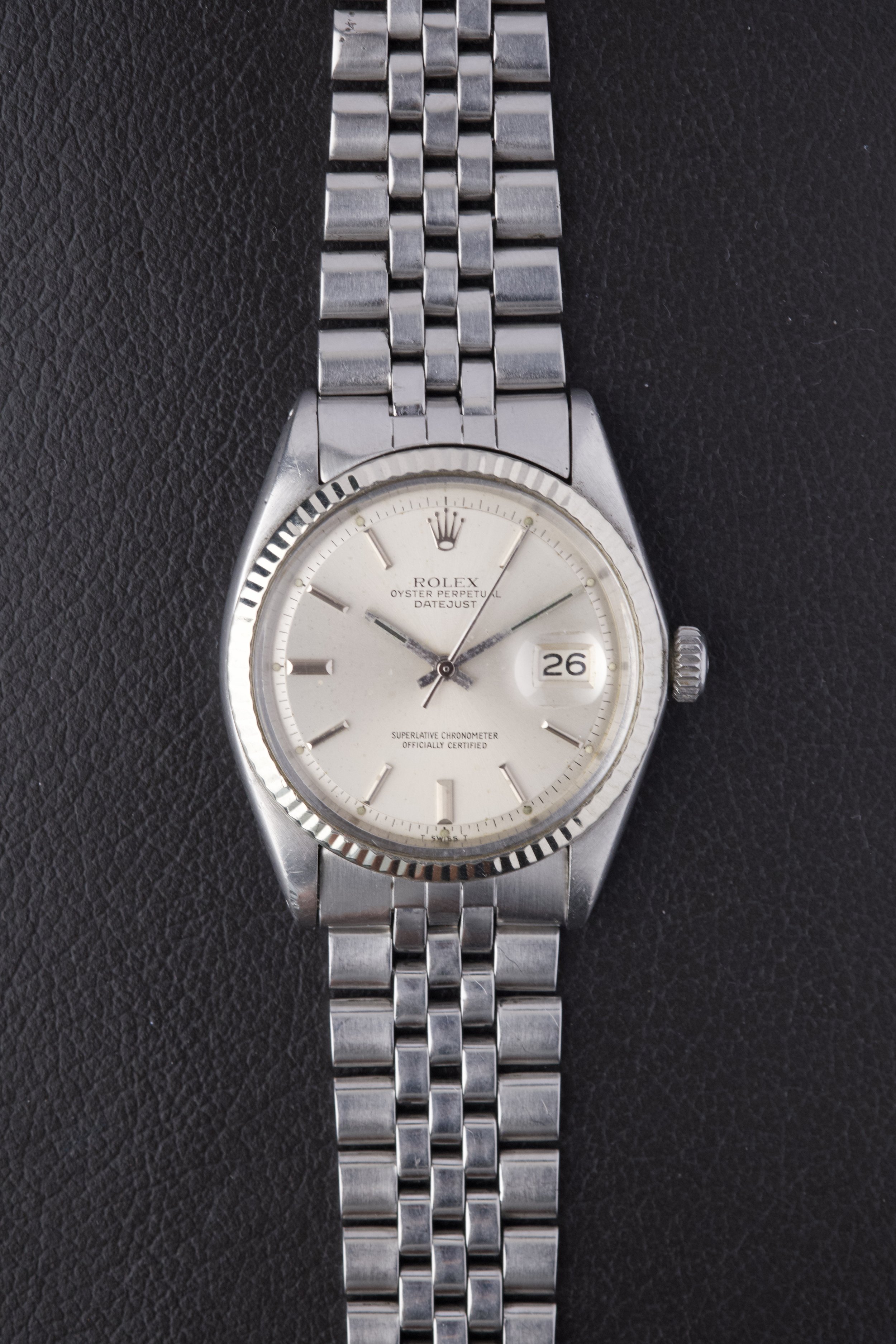 Rolex Datejust 1601 Vintage Acier automatique cadran blanc