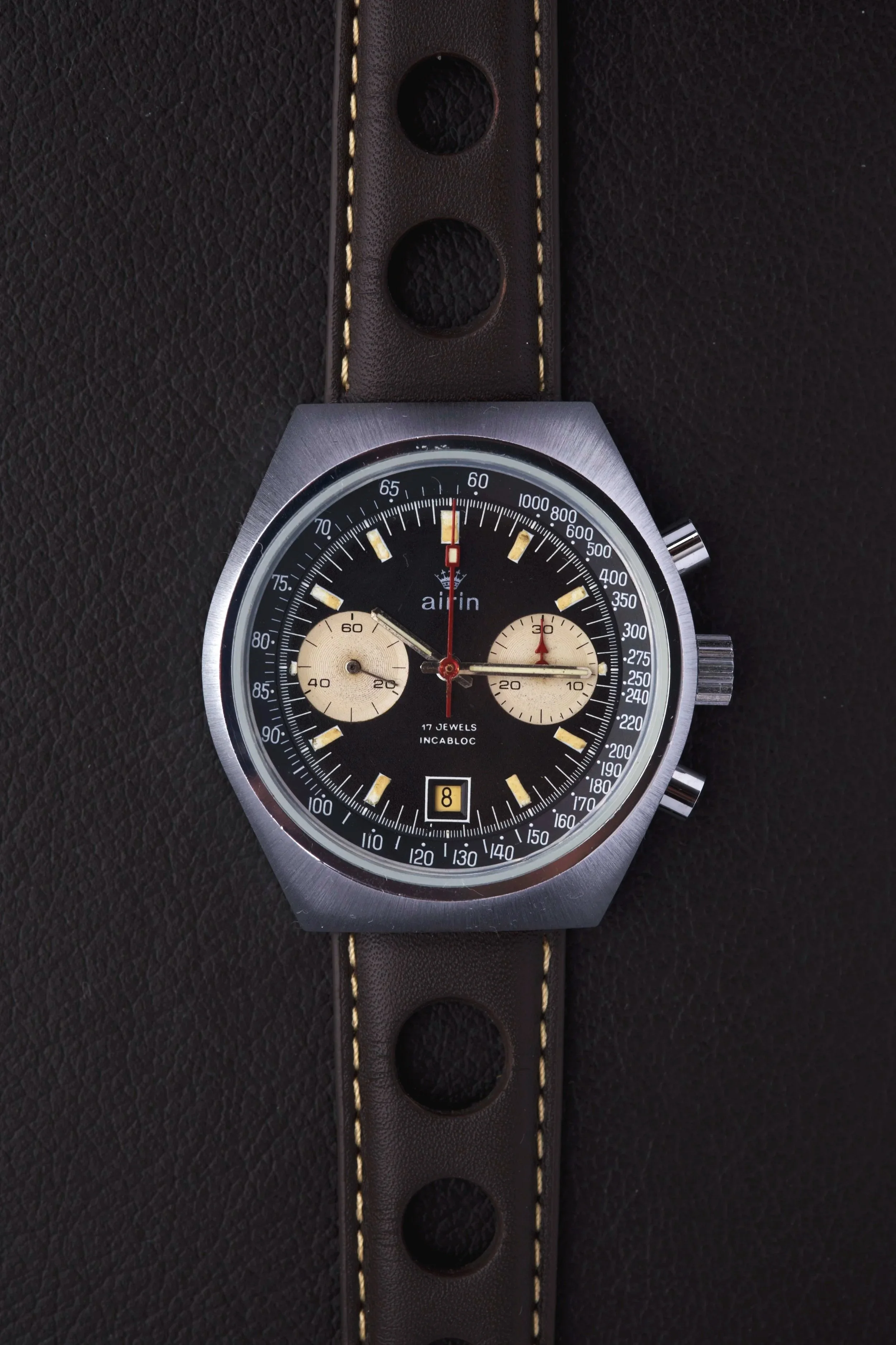 Chronograph Airin mécanique valjoux 7734 vintage