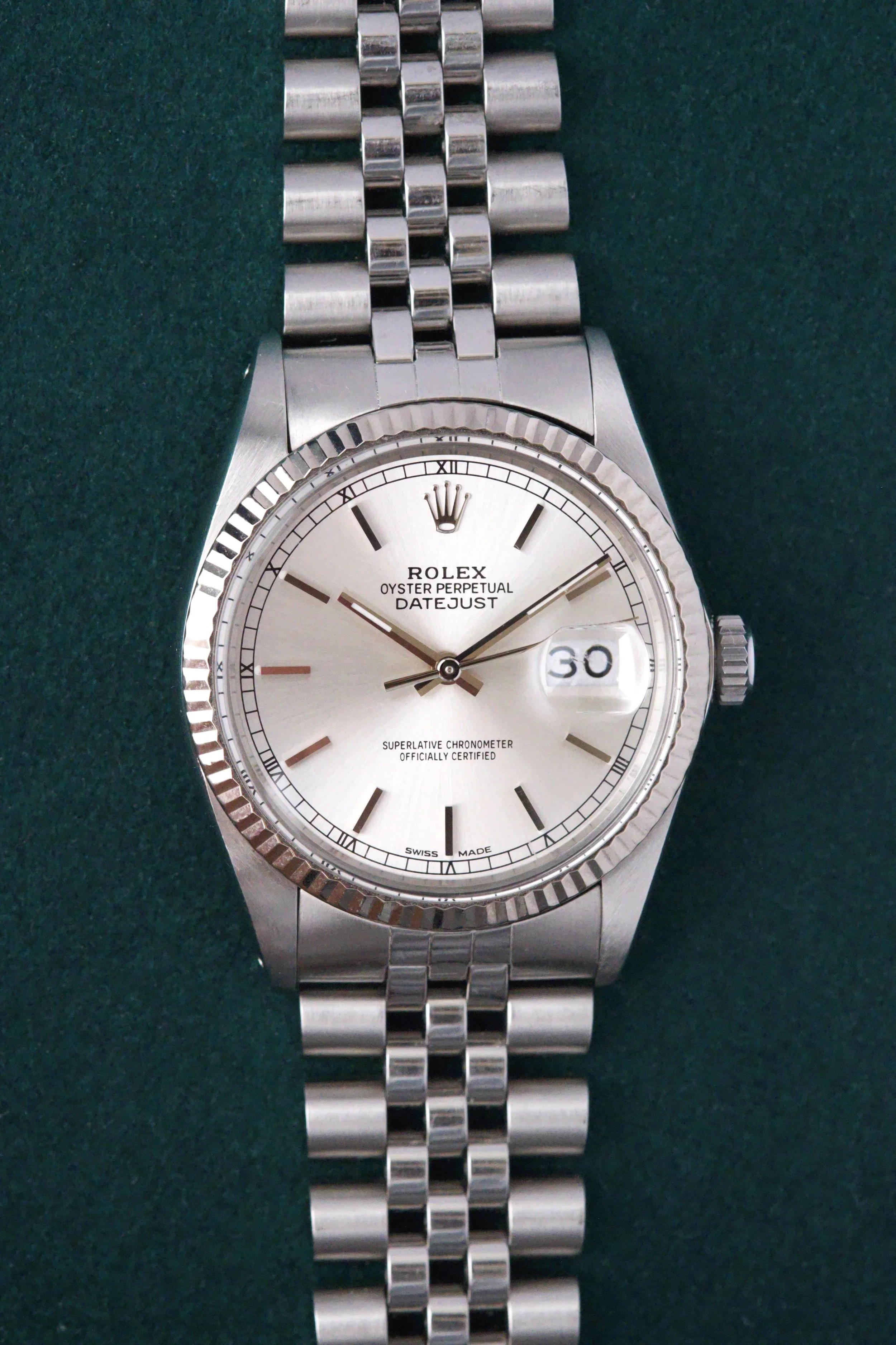Rolex Datejust 36 Automatic White Dial 16014 Jubilee