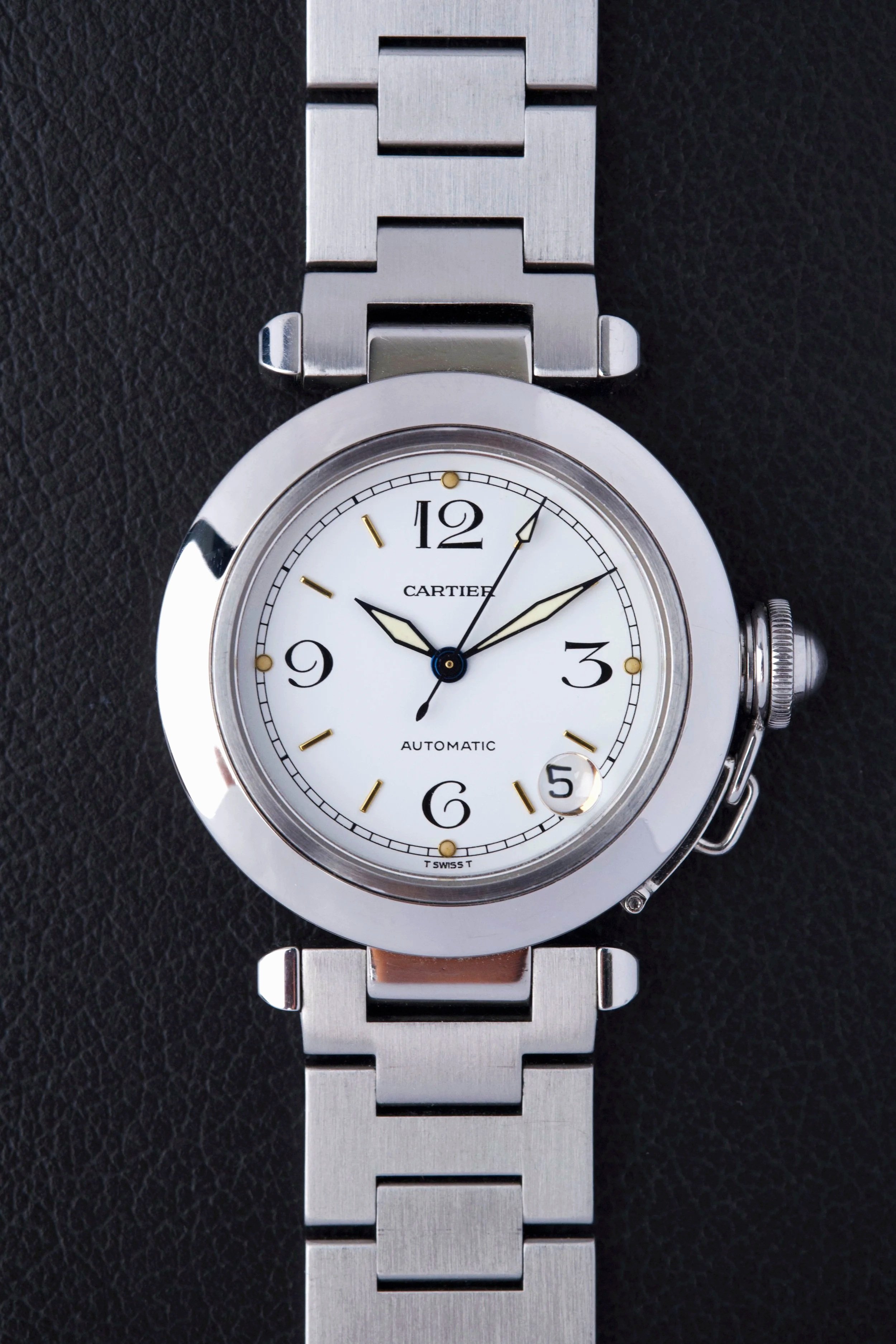 Cartier Pasha C Automatique 35mm Acier Réf. 2324 Cadran Blanc Année 2000 Unpolish