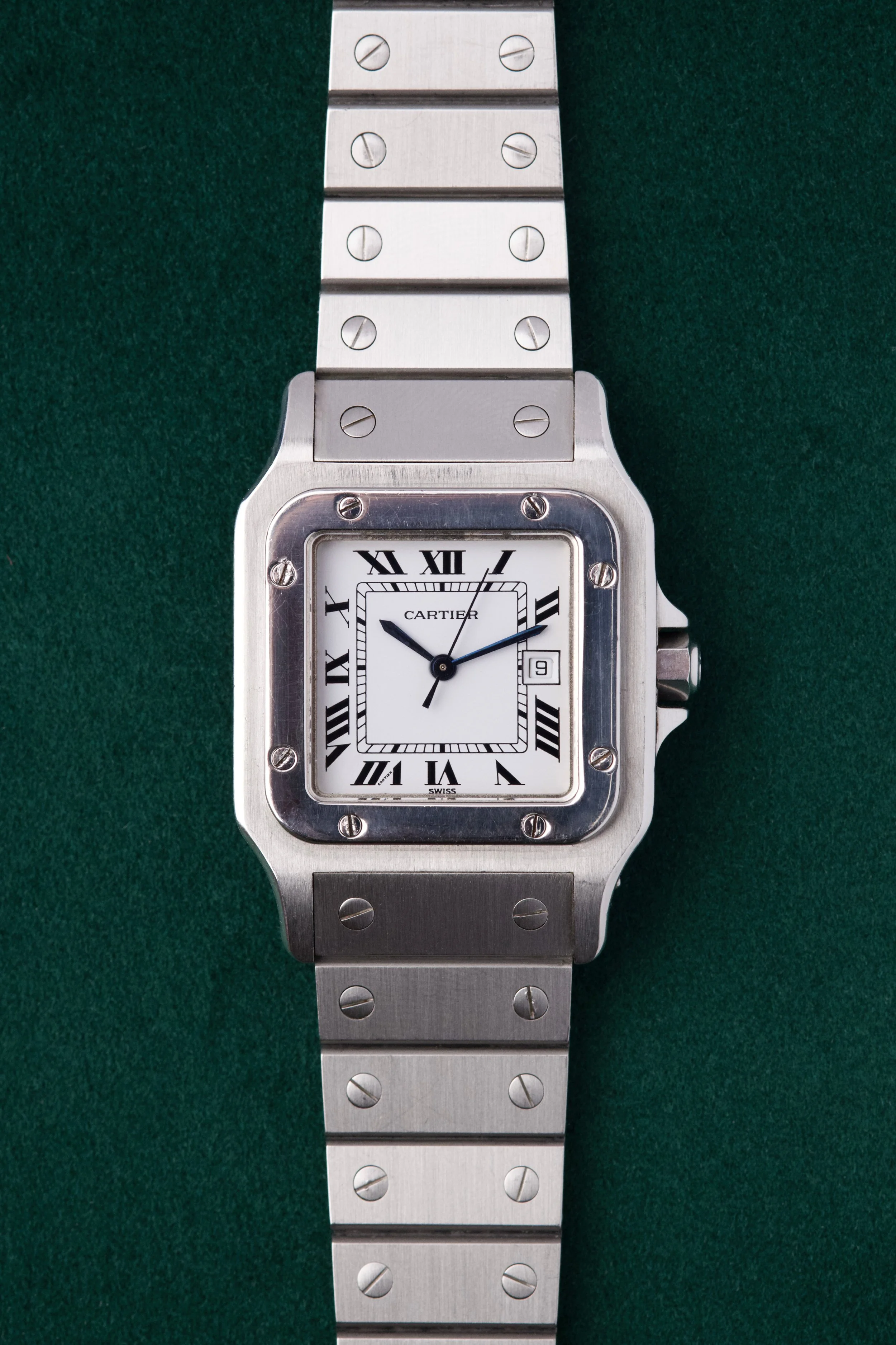 Cartier Santos Carrée Automatic 2960 Montre Cartier Vintage Acier Unpolish