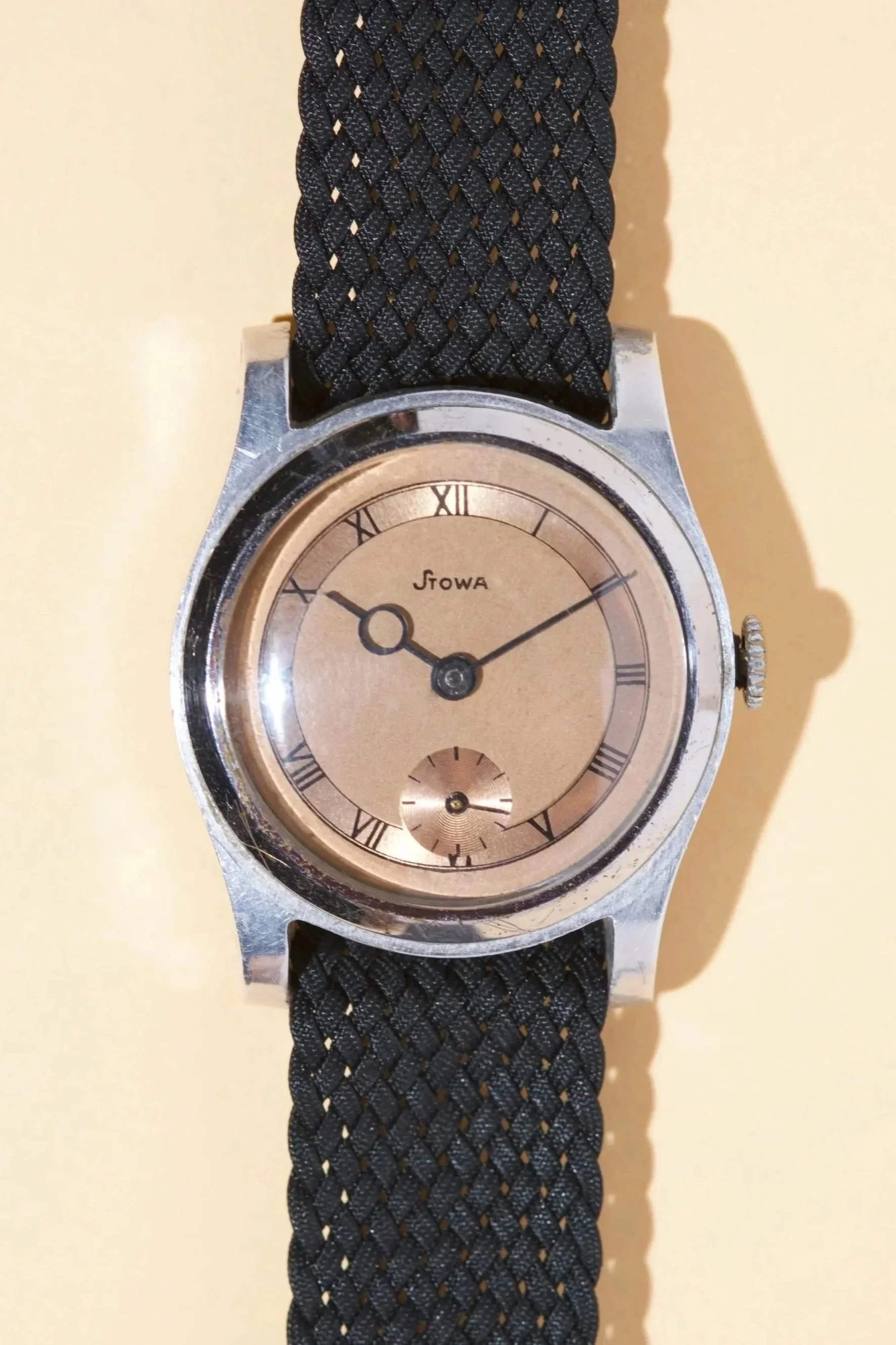 Stowa mécanique Militaire Vintage 1940 – Cadran Saumon Rare & Aiguilles Breguet