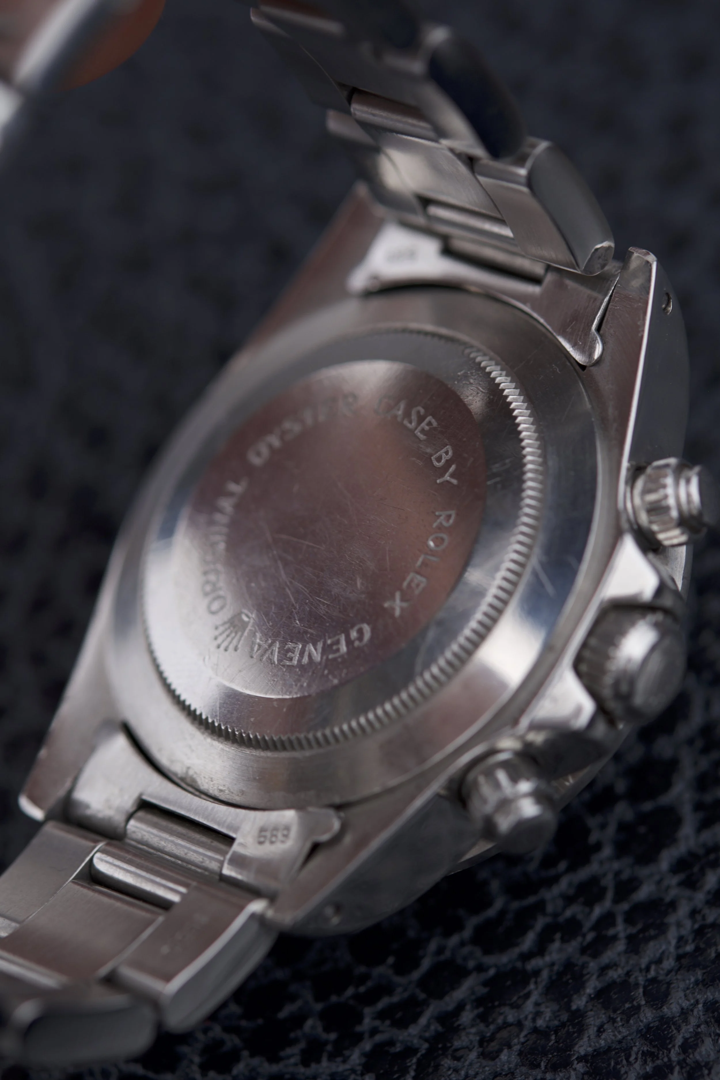 Tudor Big Block 94200 chronographe vintage suisse cadran noir boîtier acier bracelet Oyster