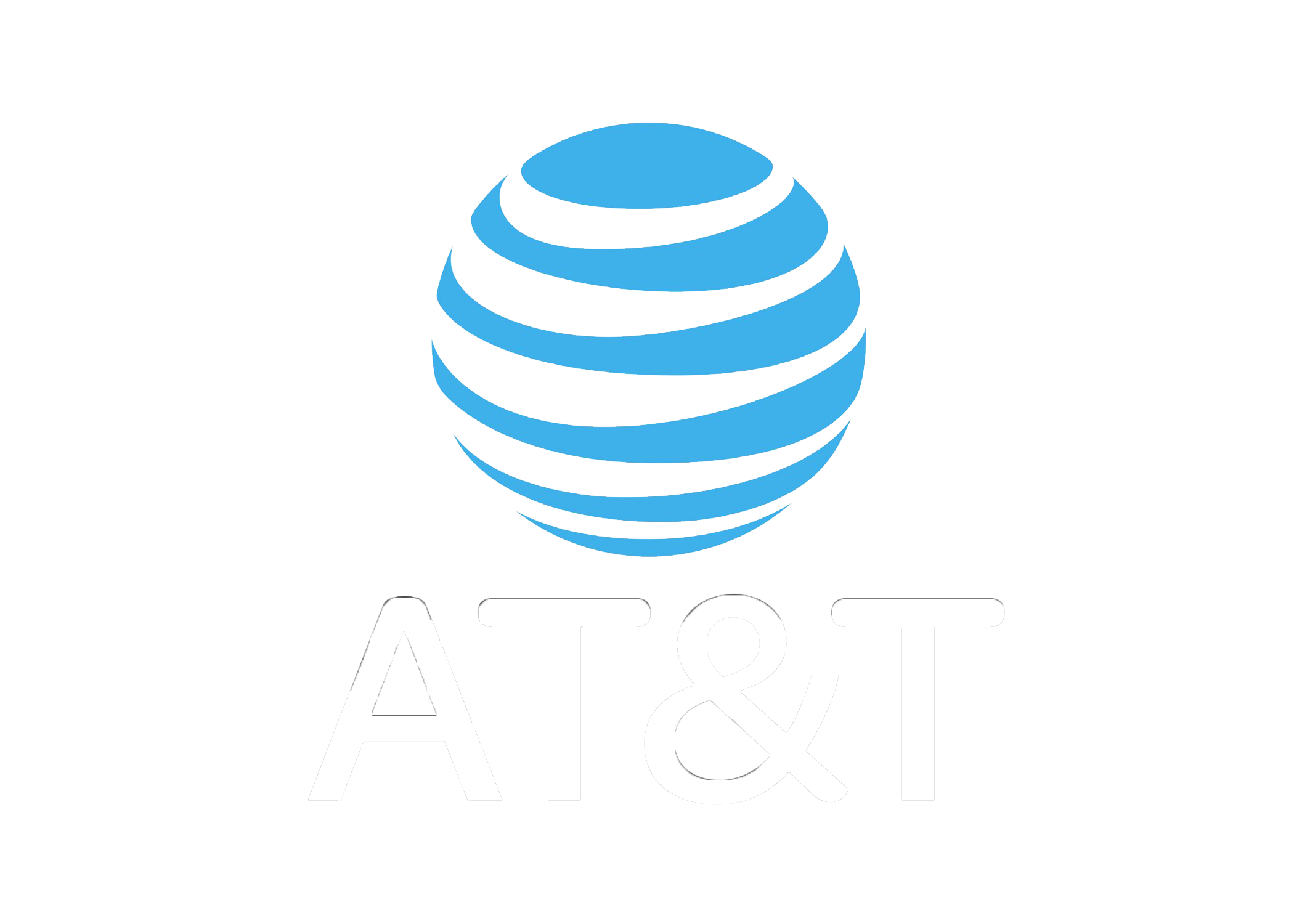 AT&T logo with blue and white globe design above the name.