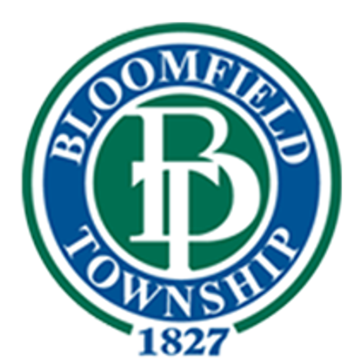 Bloomfield Township logo with initials BT and year 1827