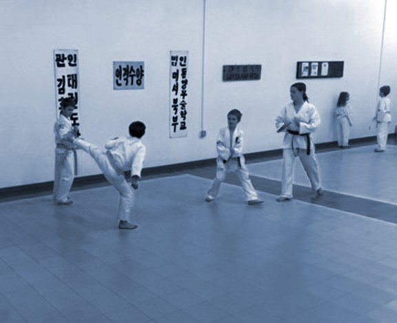 Children practicing at Kim's Taekwondo in Boise, Idaho