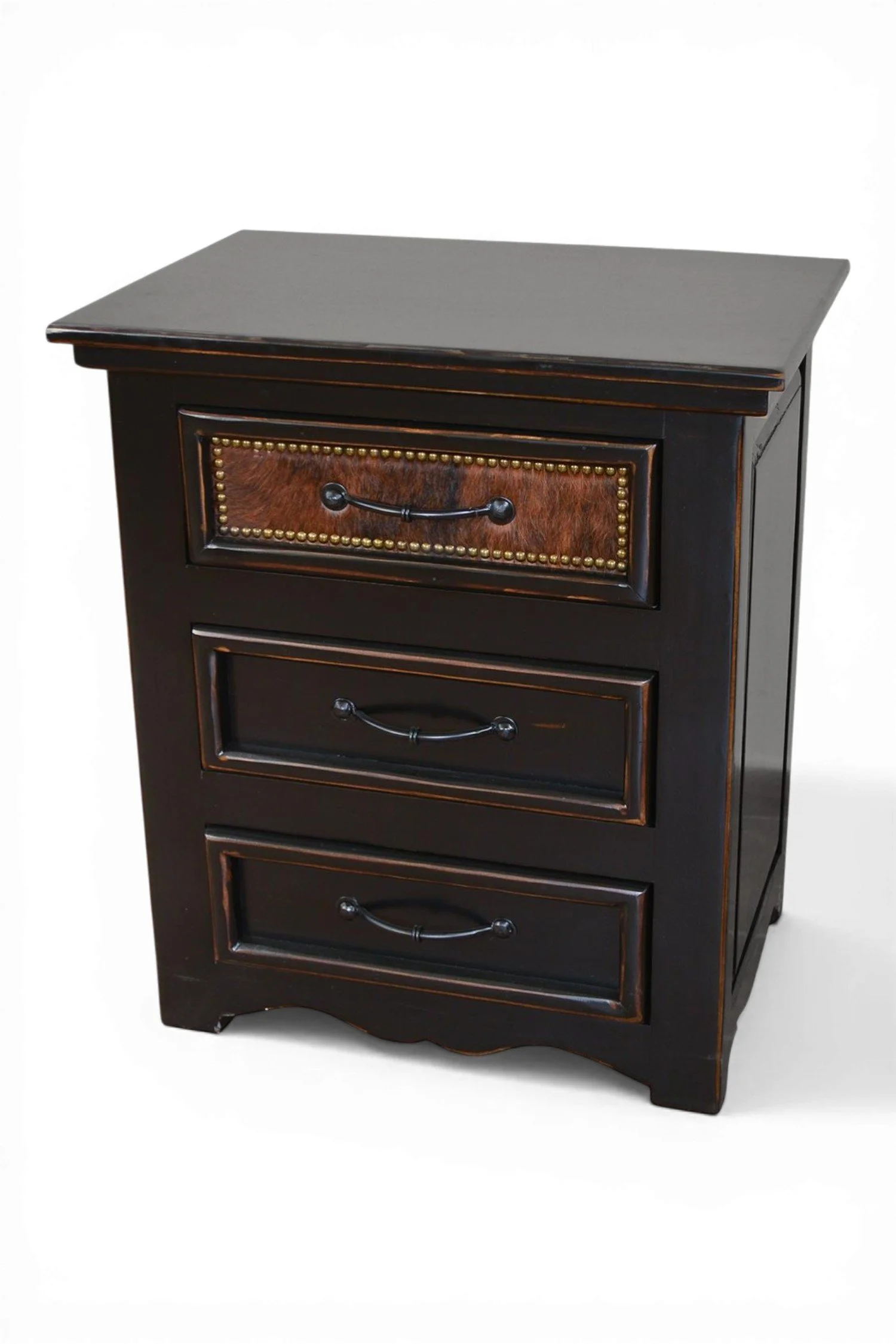 San Antonio Brindle Cowhide Nightstand