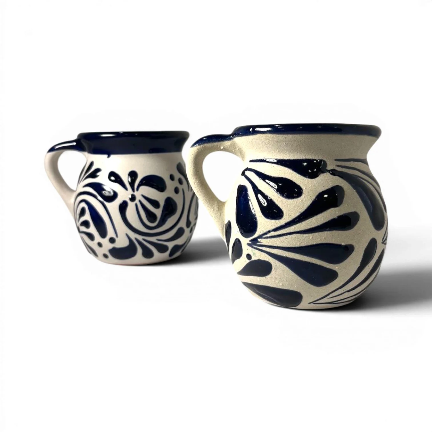 Taza de Café Cobalt Blue Mug Set | Handmade Mexican Clay Coffee Mugs (Set of 2)