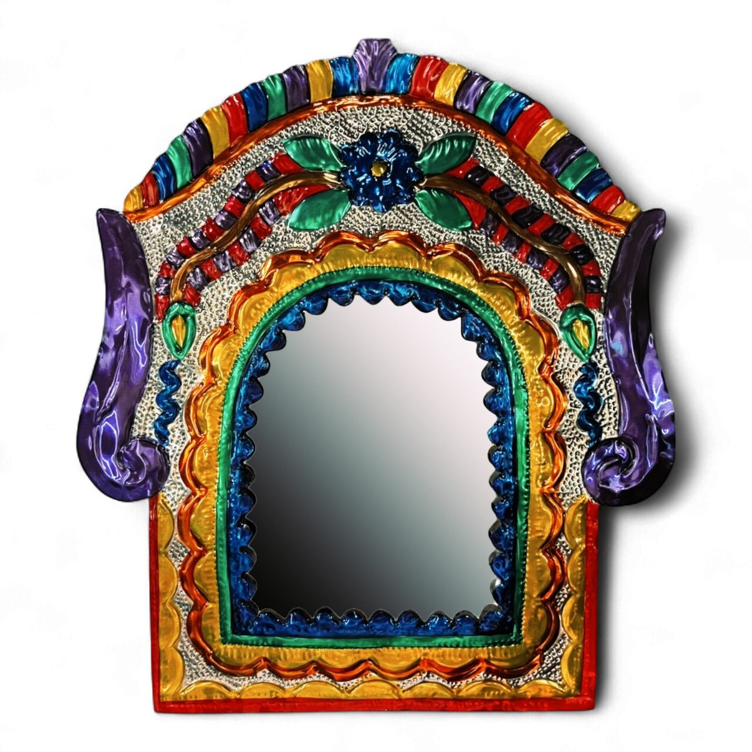Multicolor Oaxaca Tin Mirror