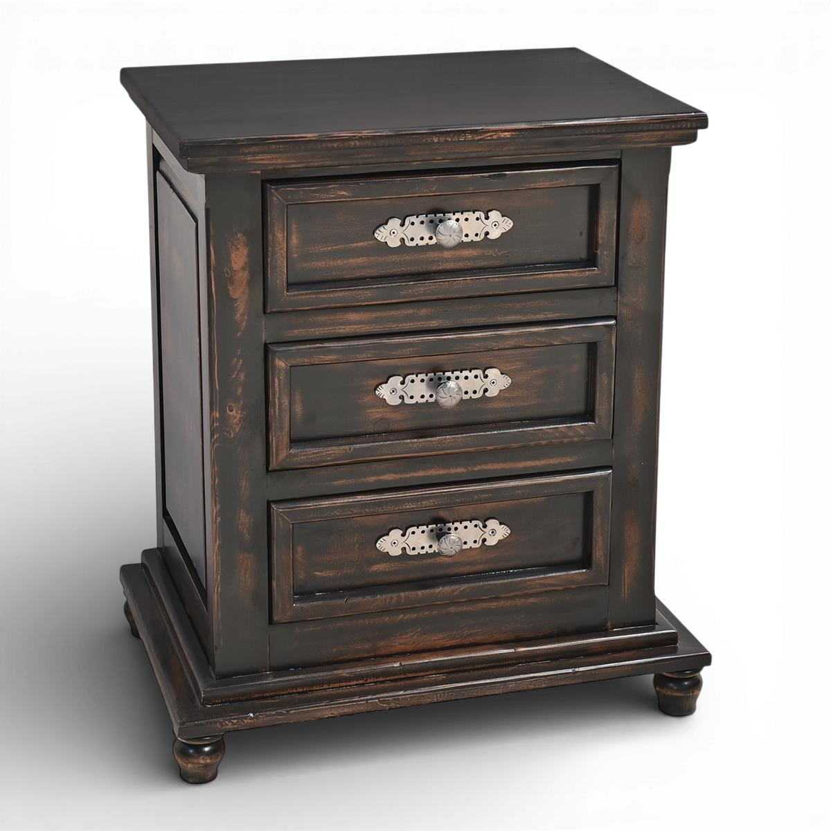 Arenas Negras Three Drawer Nightstand