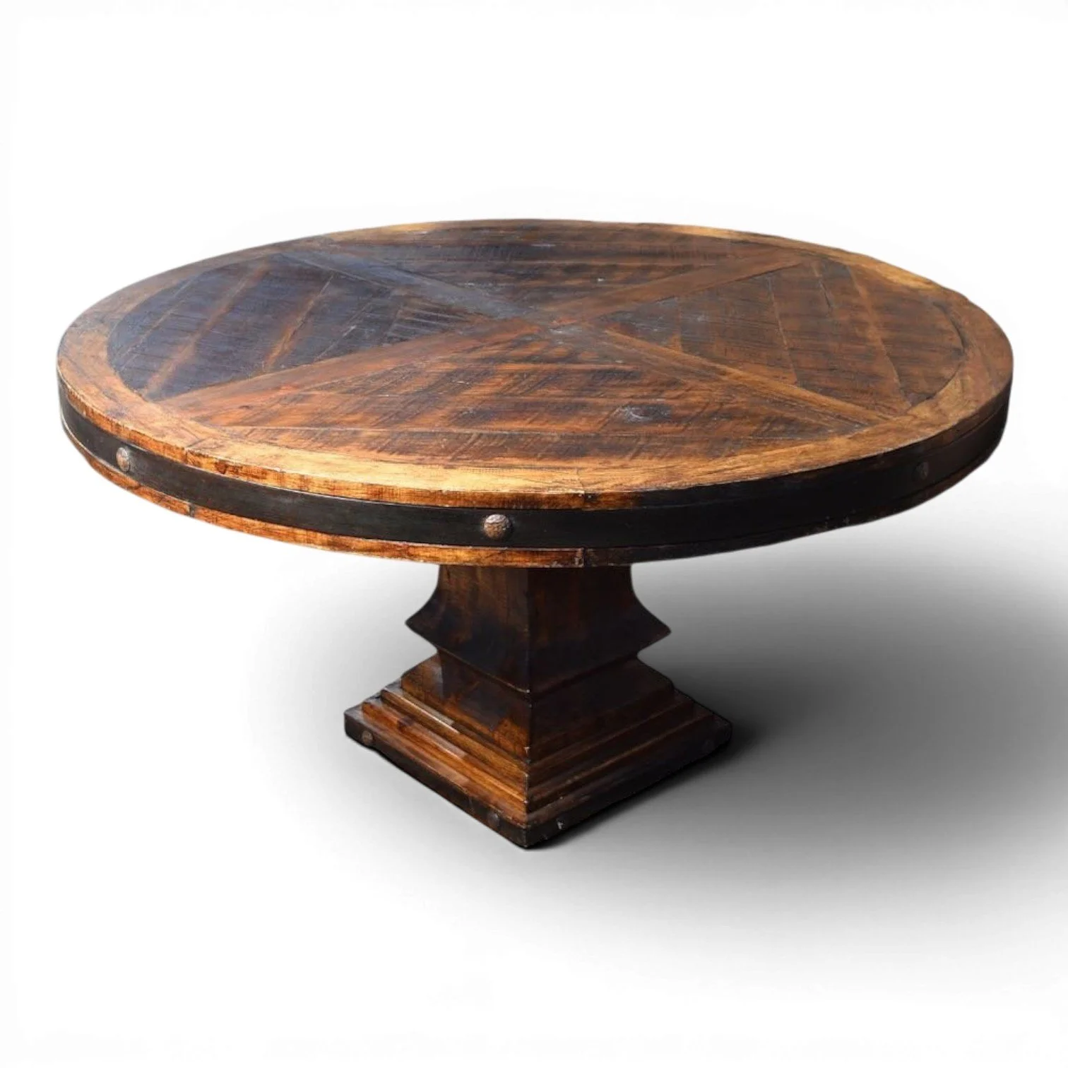 Hacienda Rustica Redonda Dining Table | Handmade Reclaimed Wood Dining Table