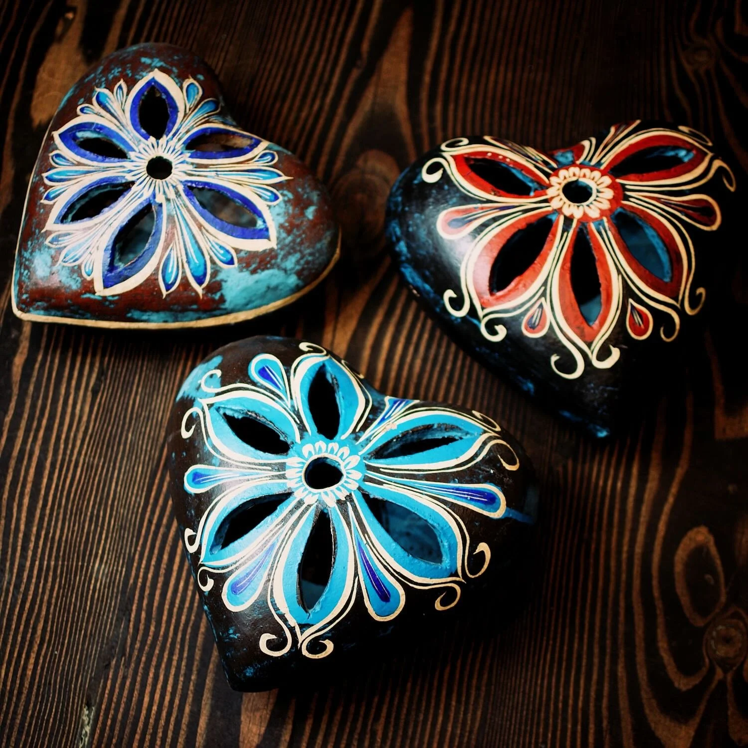 Clay Cutout Corazones from Mexico