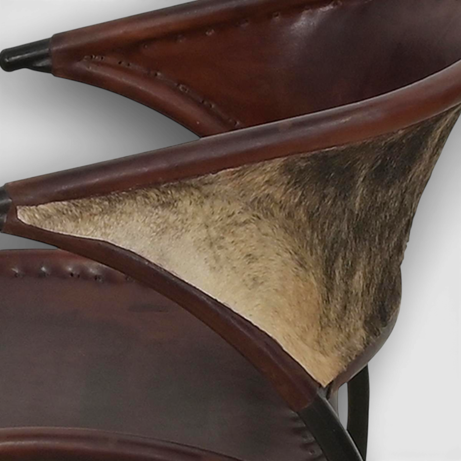 Knox City Leather & Cowhide Occasional Chair