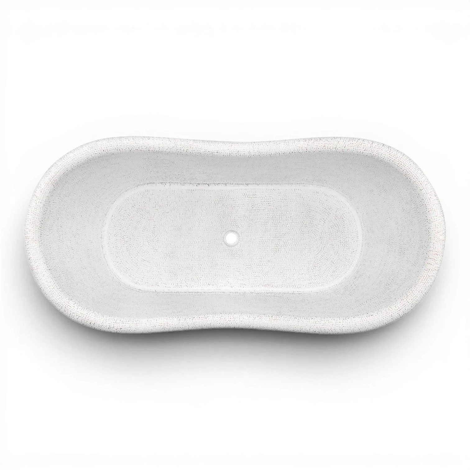Handmade glazed white hammered copper double slipper freestanding bathtub