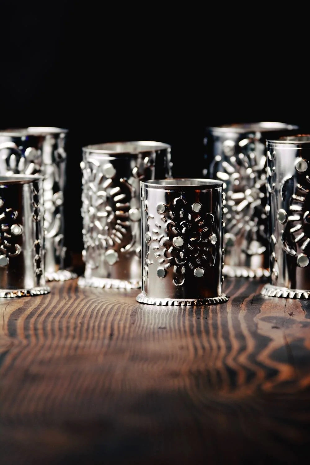 Silver Luminarias | Handmade Mexican Candle Holders