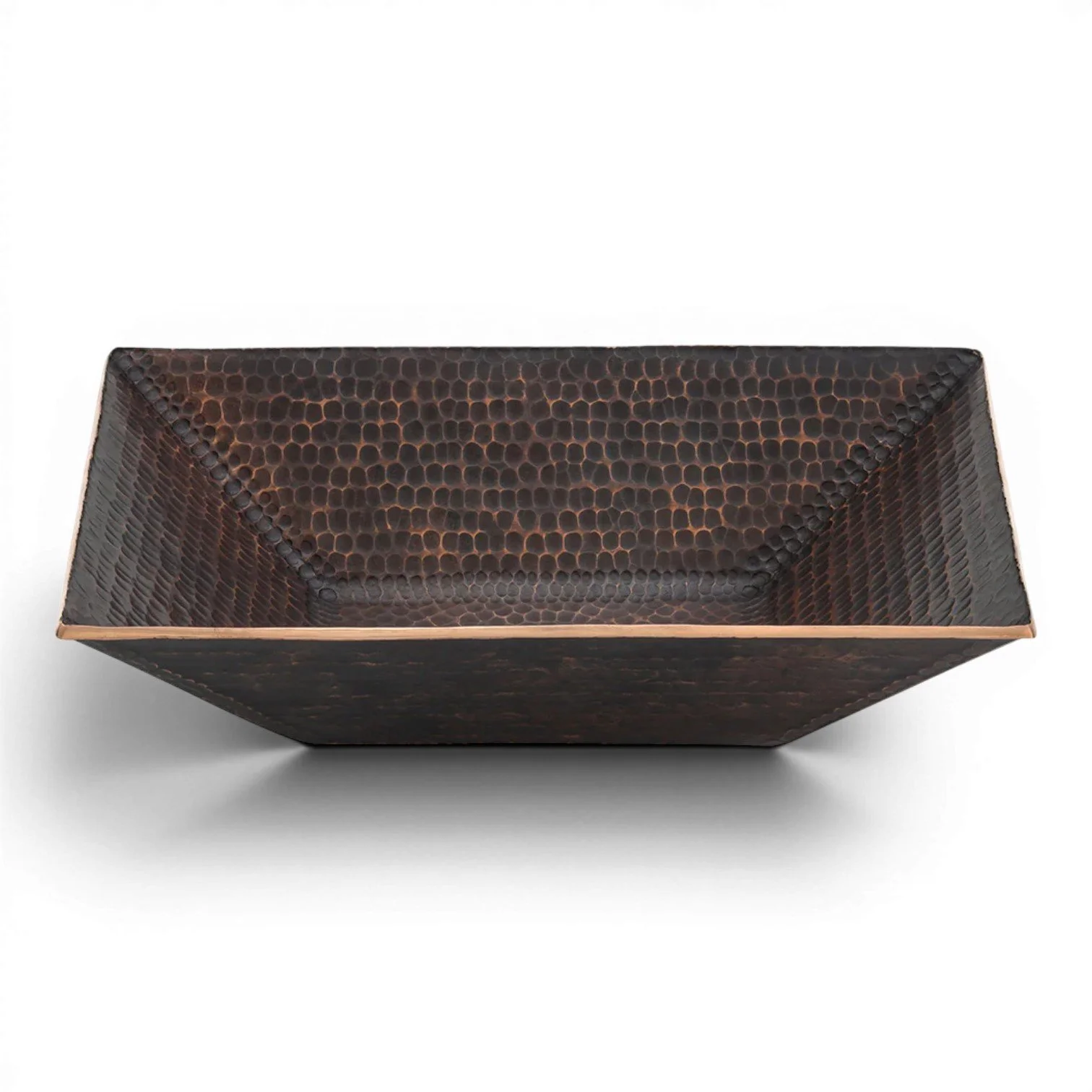 Hacienda Old World 17" Modern Hand Forged Copper Vessel Sink