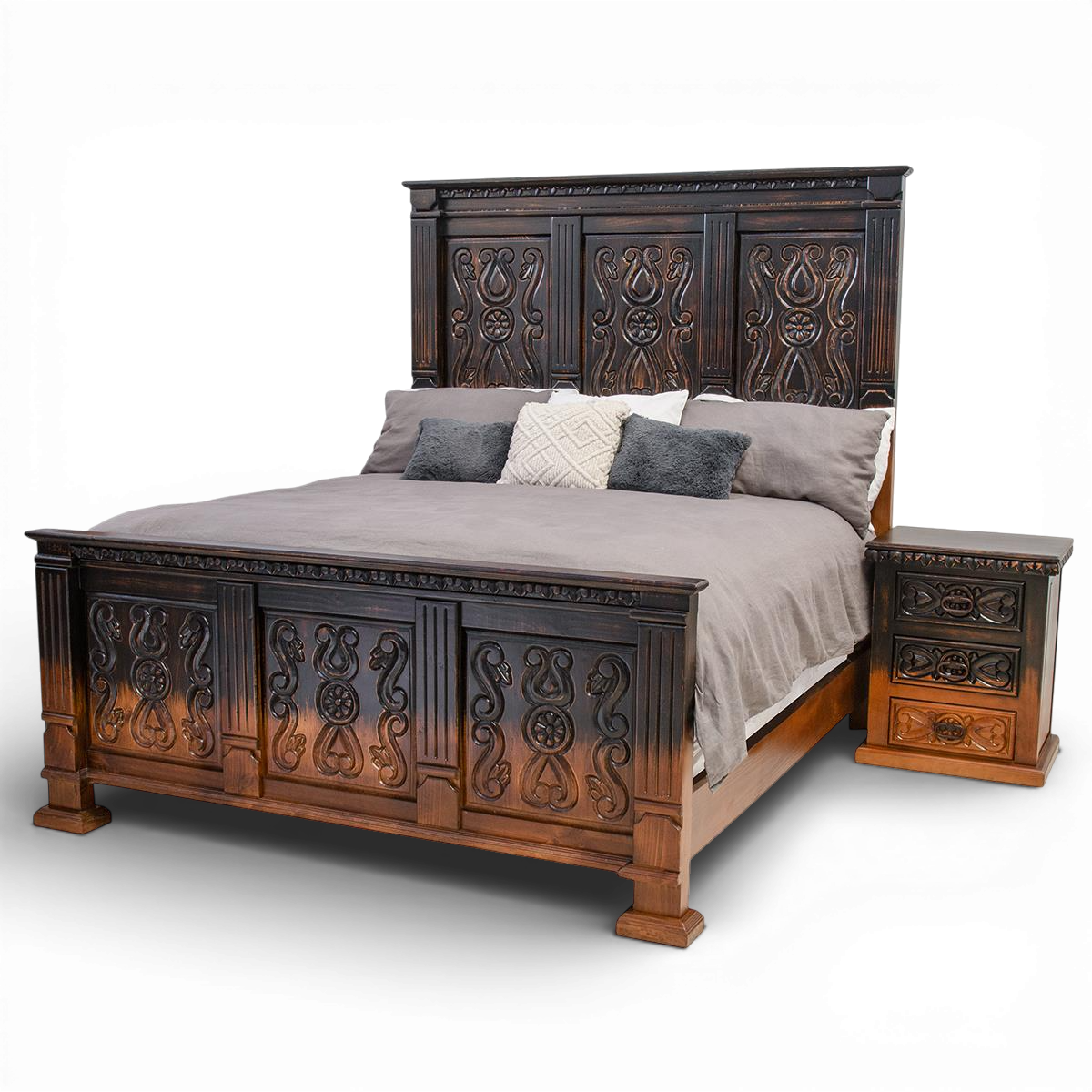 Oaxaca Ombre Carved Bed
