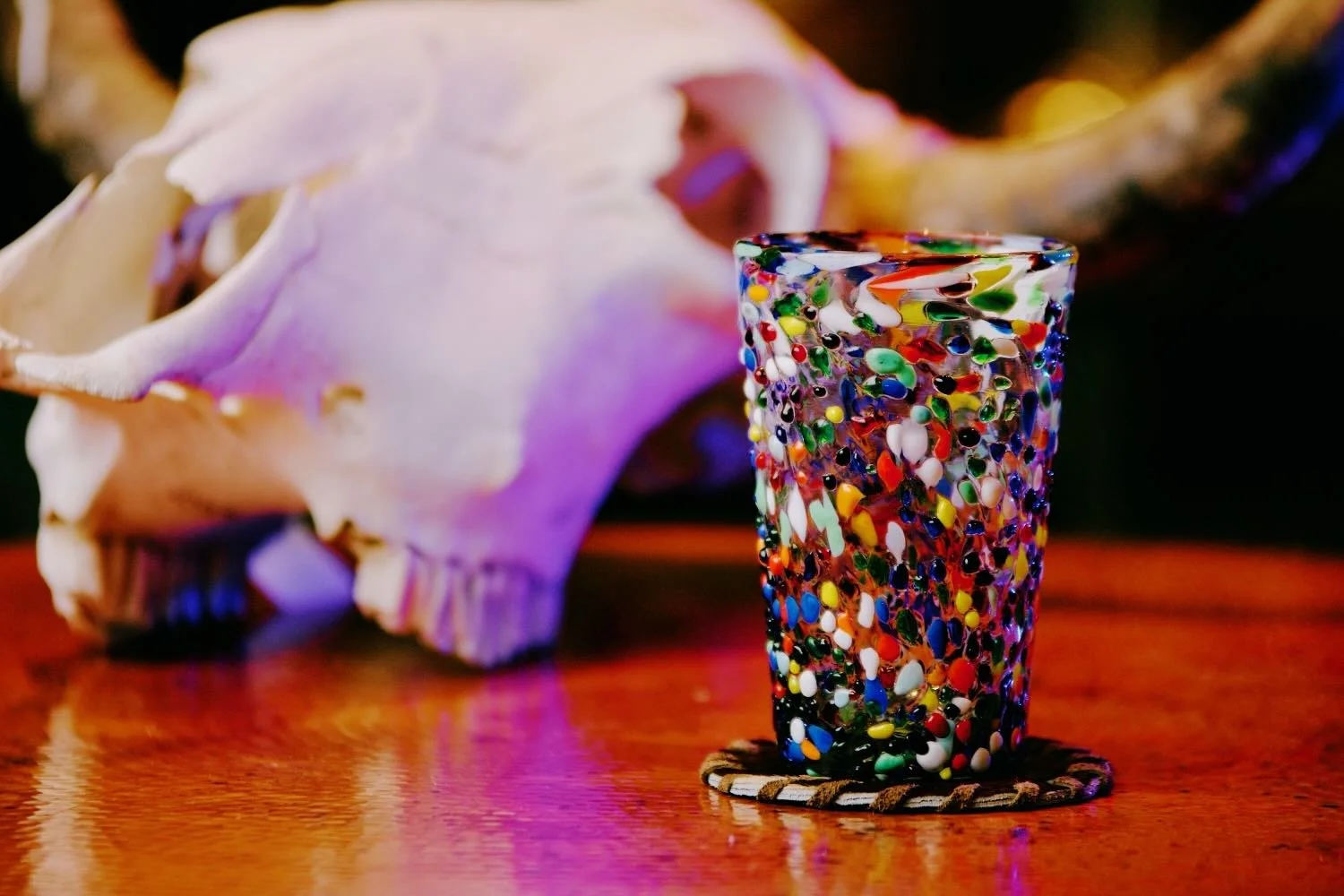 Guanajuato Confetti Tumbler Handblown in Mexico