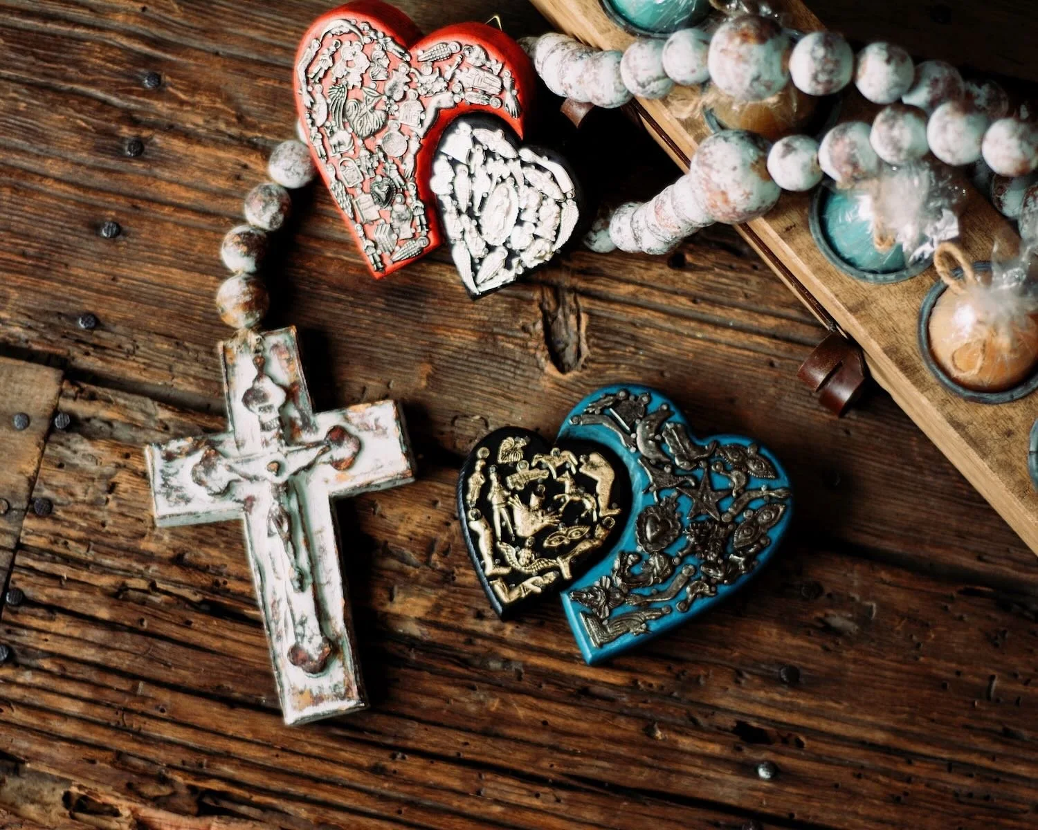 Colorful handmade decor from Mexico.