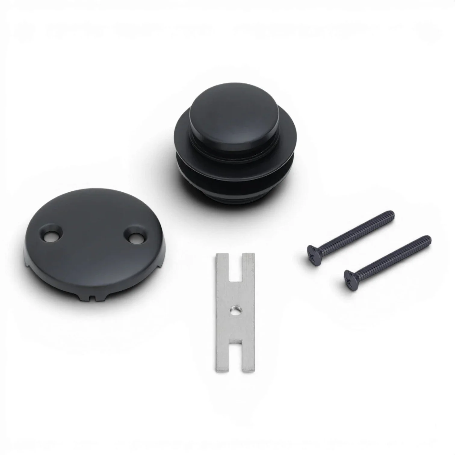 Tub Drain Trim & Overflow Cover | Solid Brass Bathtub Drain Assembly - Two Hole