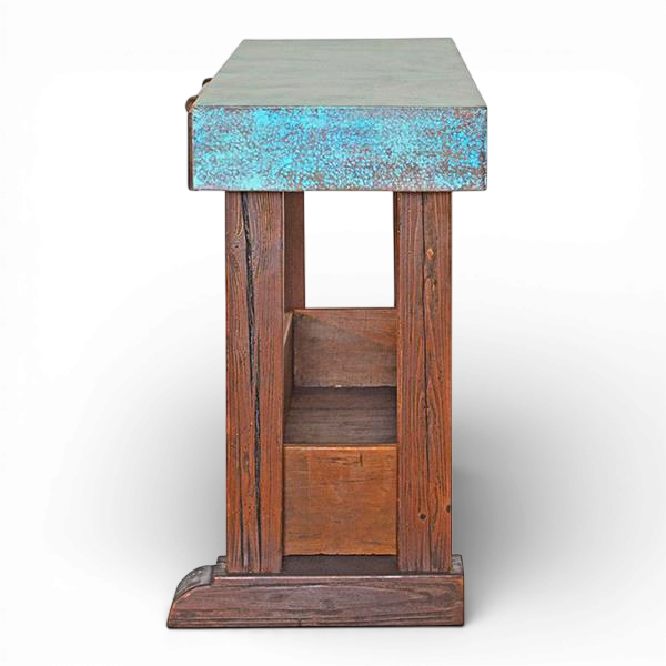 Fairbank Kitchen Island - Turquoise Copper
