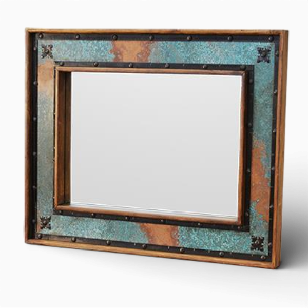 San Felipe Turquoise Copper Mirror