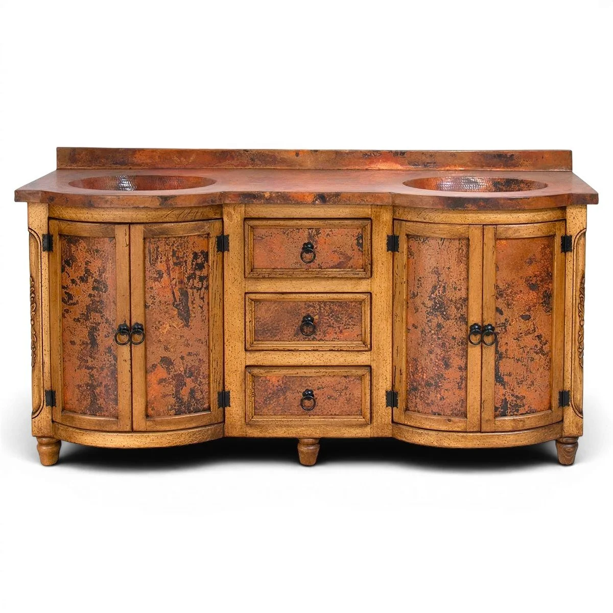 Hacienda Elegante Copper Vanity – Double Sink
