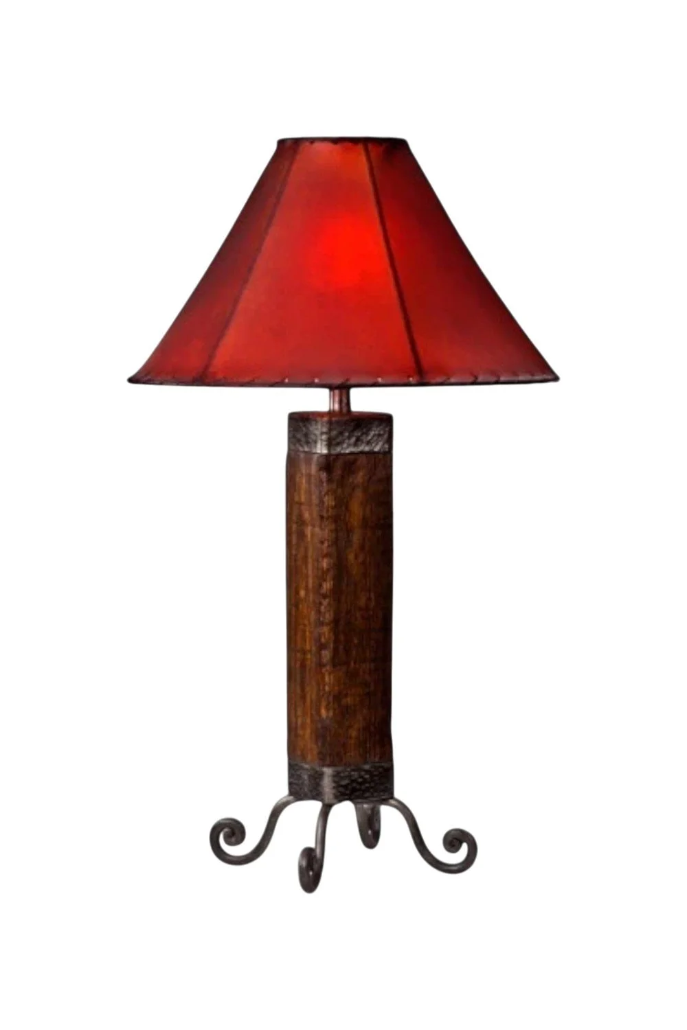 Shop the Jalapa Table Lamp handmade in Mexico. Reclaimed wood and iron design with rustic industrial style and artisan craftsmanship.