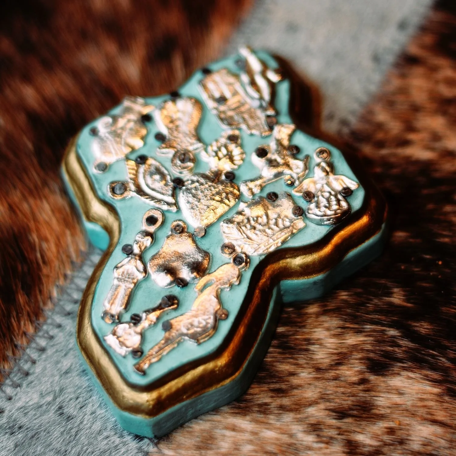 Mini Milagros Cross - Light Blue