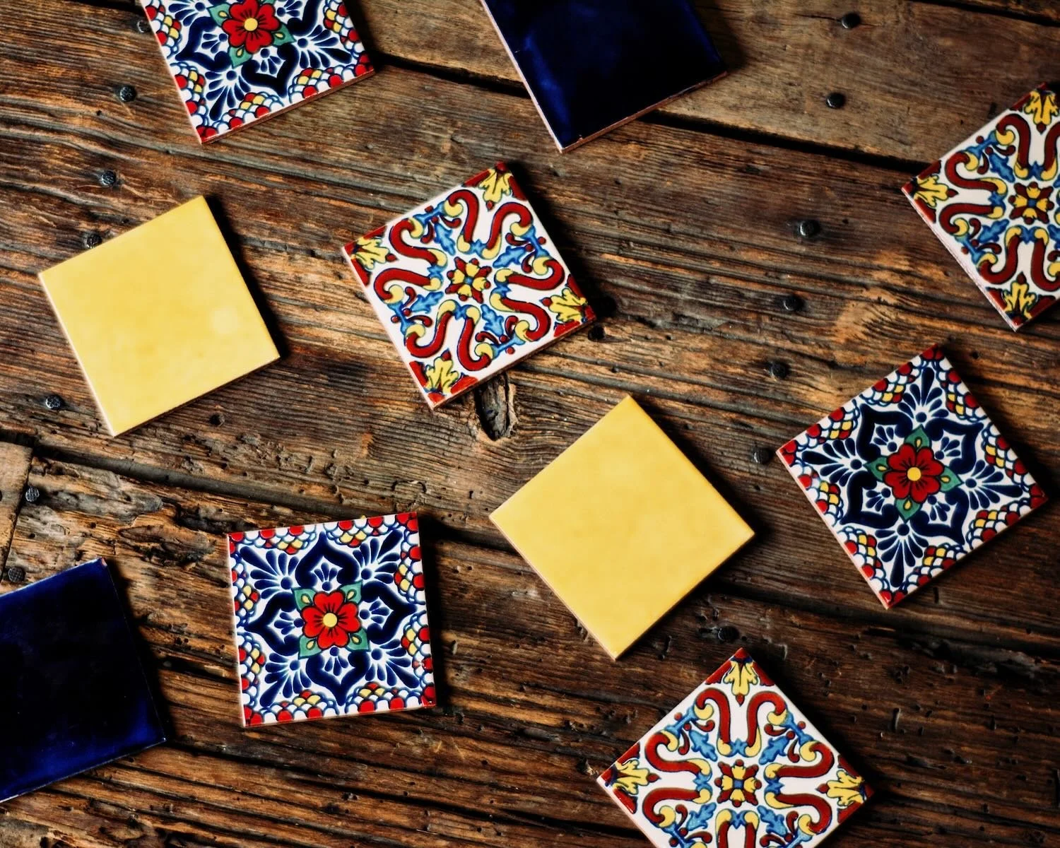 Handmade and Painted Talavera Tiles from Mexico