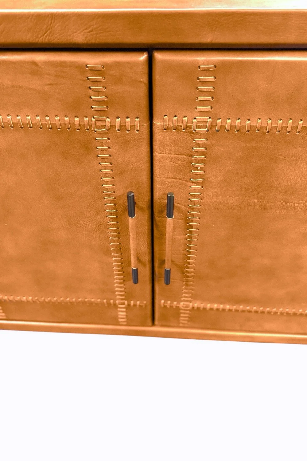 Yazmin Leather Buffet Cognac – Modern Leather Sideboard