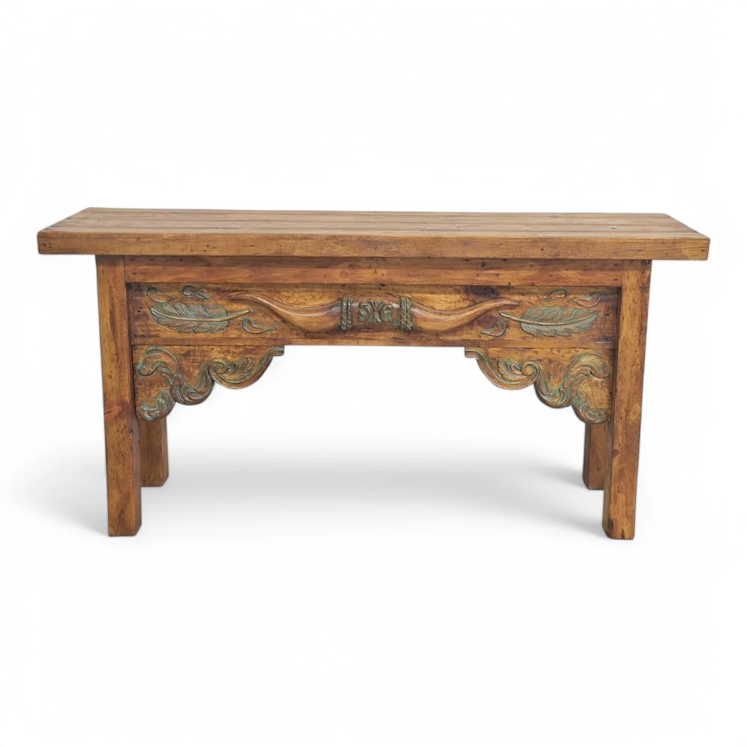 Socorro Long Horn Turquoise Wash Console